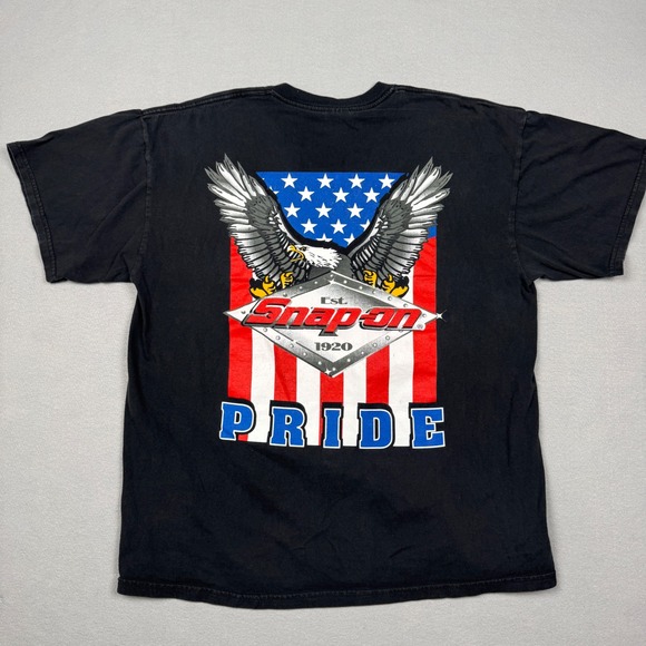 Snap-on Other - Vintage Snap-on Tools Pride Eagle American Flag Graphic T-Shirt Mens XL Gildan